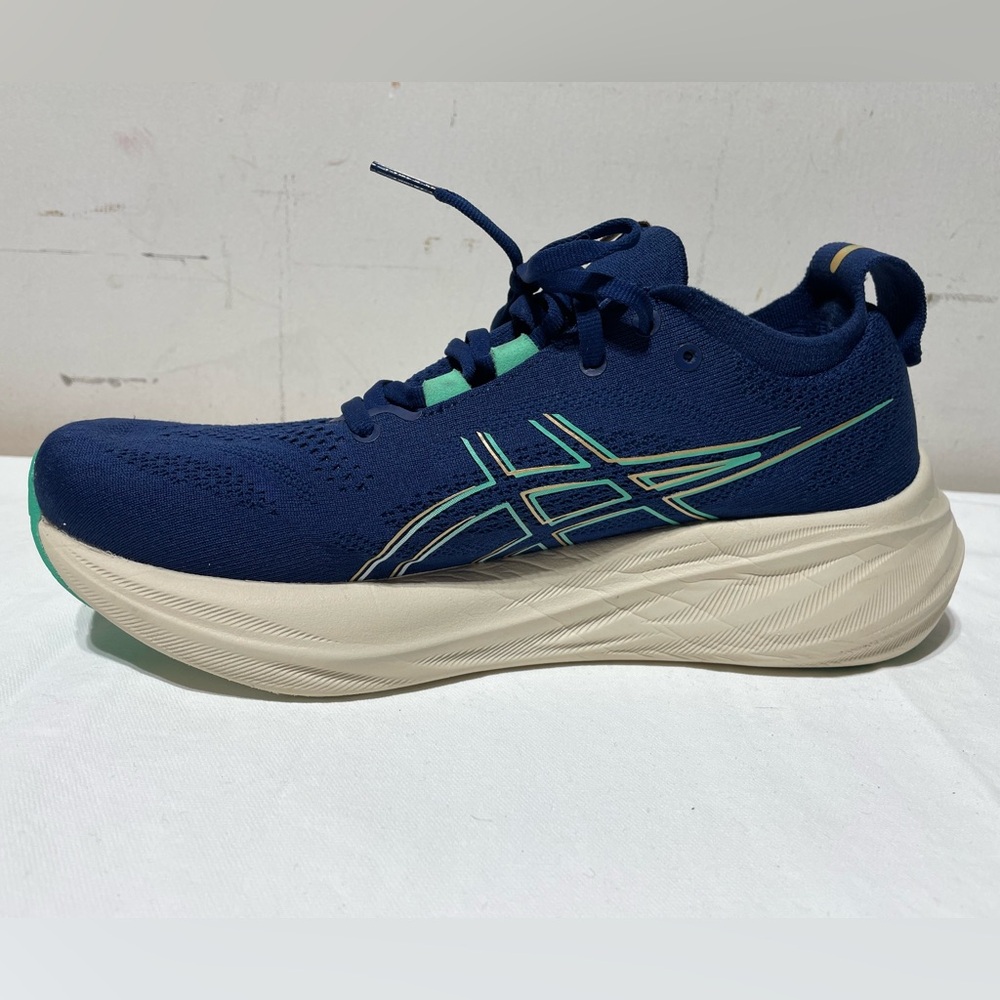 ASICS Womens Gel-Nimbus 26 Size 9 Blue Expanse Aurora Green 1012B601-400 - Picture 11 of 16